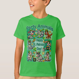 Camiseta Diversión en el Día de San Patricio y "Animales Fi