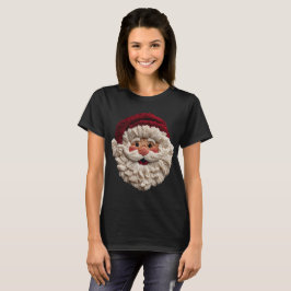 Camiseta Diversión en las fiestas - Santa de estambre falso