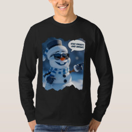 Camiseta Diversión en Navidad Fría y Brillante