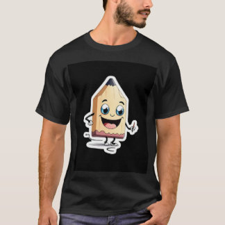 Camiseta Diversión esquemática con lápiz Pal