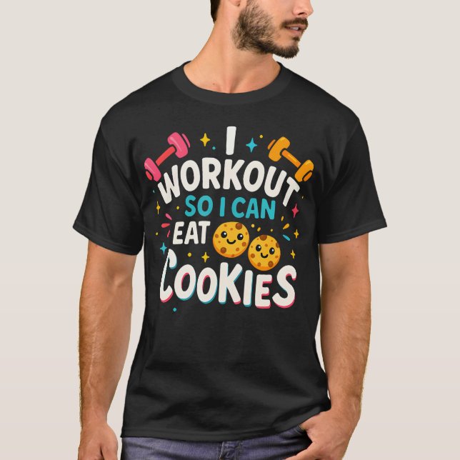 Camiseta Diversión Fitness Entreno Para Poder Comer (Anverso)