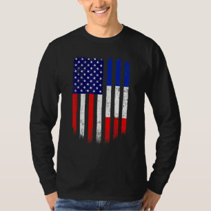 Camiseta Diversión Francia Bandera Estadounidense Hombres H