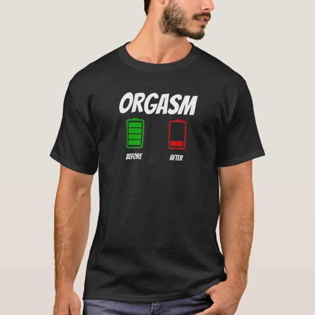 Camiseta Diversión gráfica antes y después de Apparel-Orgas (Anverso)