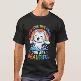 Camiseta Diversión Groovy Orgullo Gatos LGBTQ+ Diciendo Hum