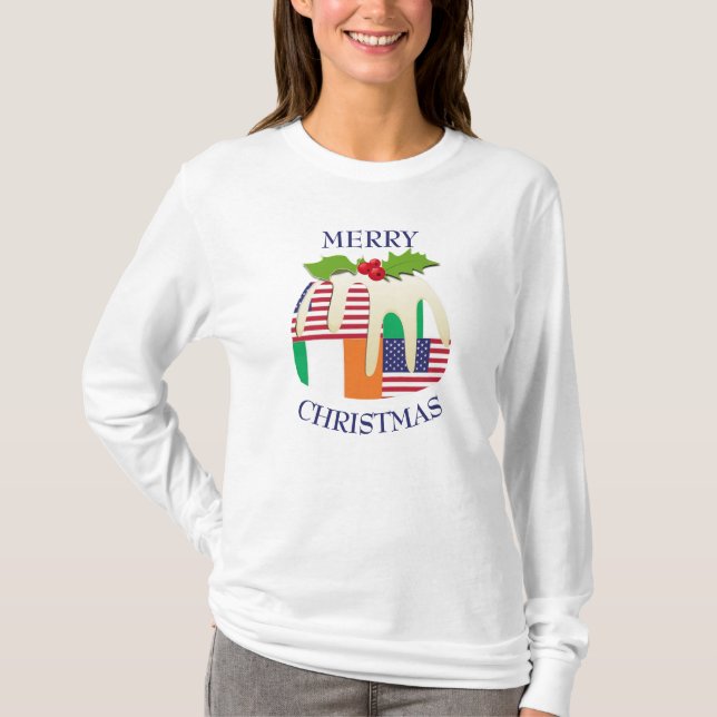 Camiseta Diversión | IRLANDÉS AMERICANO | Navidades Pudding (Anverso)