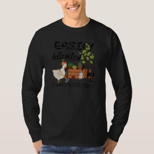 Camiseta Diversión Jardinería Granjero de Gallinas de Granj
