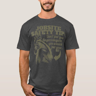 CAMISETA DIVERSIÓN JOBSITE SEGURIDAD TIP FINGERS MODA DE RO