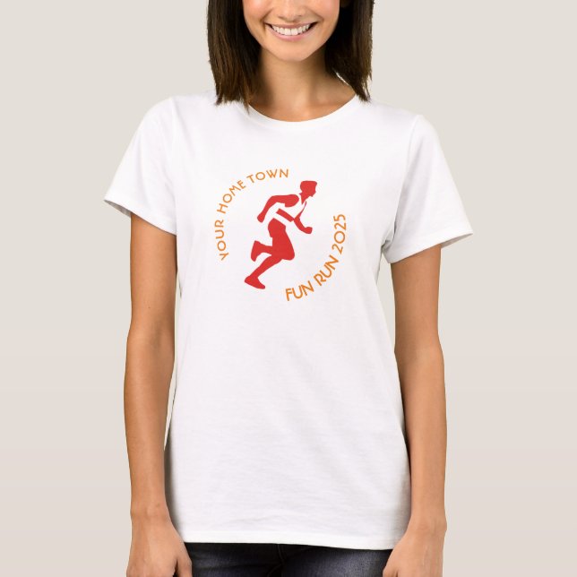 Camiseta Diversión / Maratón / Diseño del Día del Deporte (Anverso)