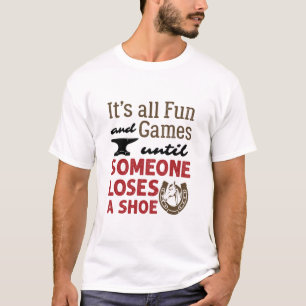 Camiseta Diversión más fea y juegos hasta que alguien pie