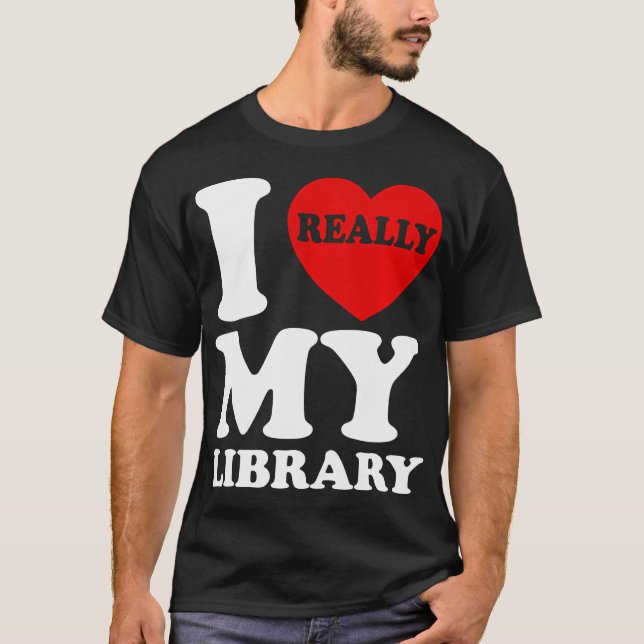 Camiseta Diversión Me Encanta El Lector De Libros De Mi Bib (Anverso)