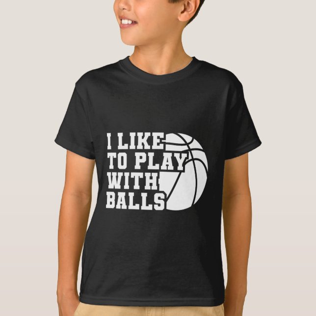 Camiseta Diversión Me Gusta Jugar Con Bysketbyll Chica (Anverso)