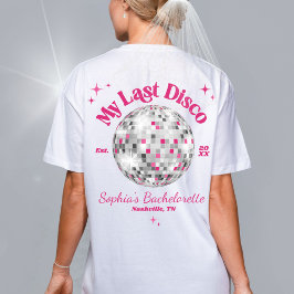 Camiseta Diversión mi última disco novia Boda Bachelorette