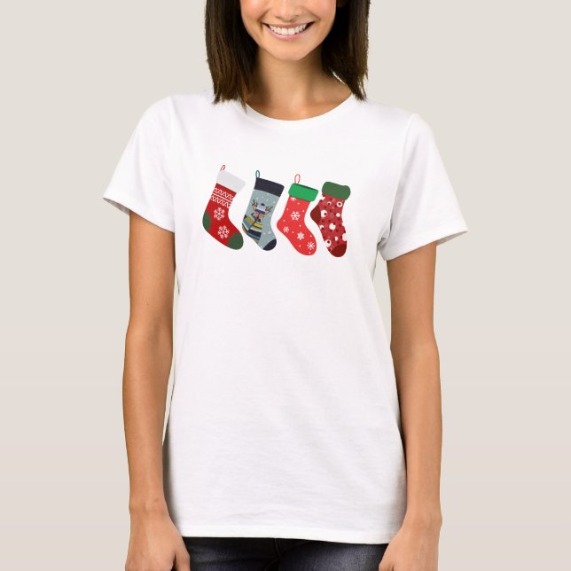 Camiseta Diversión navideña linda a Navidades mujeres moder (Anverso)