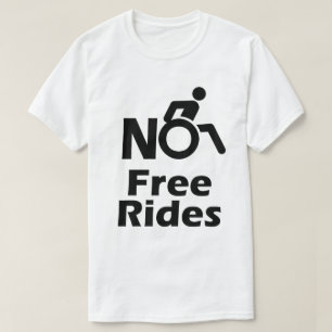 Camiseta Diversión ningunos paseos libres de la silla de
