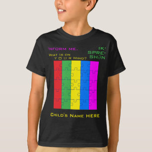 Camiseta Diversión personalizada y expresión de autismo col