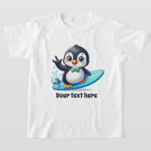 Camiseta Diversión Pingüino de verano añadir texto unisex
