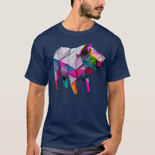 Camiseta Diversión plegable Origami Pig1