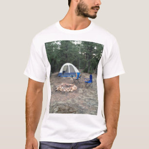 Camiseta diversión que acampa