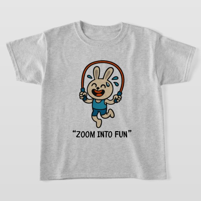 Camiseta “Diversión saltando con máscara de conejo - camise (Distribución)