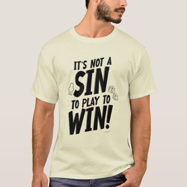 Camiseta Diversión sin pecado al ganar el lema del menú de  (Anverso)