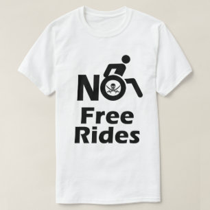 Camiseta Diversión sin viajes gratis en silla de ruedas con
