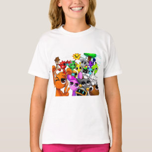 Camiseta Diversión Sprunki con Simon Oren Pinki