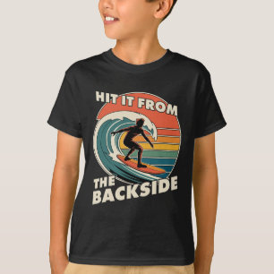 Camiseta Diversión Surf golpeó Ckside Goofy pie surfista Re