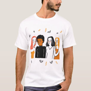 Camiseta Diversos chicas, varias nacionalidades juntas.