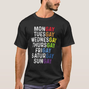 Camiseta Diversos Días De Orgullo De La Semana De Los Gays