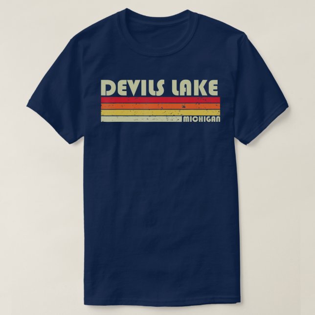 Camiseta DIVERSOS LAGO MICHIGAN Camping de pesca divertida  (Diseño del anverso)