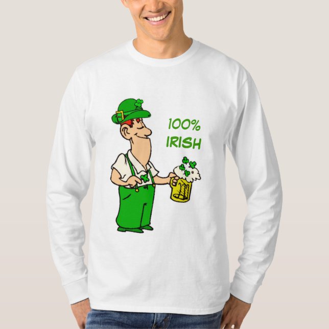 Camiseta divertida 100% irlandesa (Anverso)