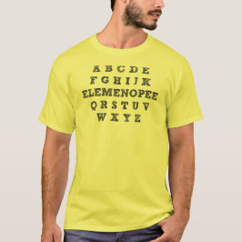 Camiseta Divertida Alfabeto Elemenopee