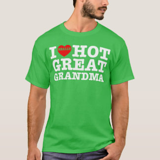 Camiseta Divertida Amo Caliente Bisabuela Corazón Abuela Ma