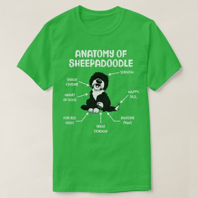 Camiseta Divertida Anatomía De Sheepadle Graphic Funny Shee (Diseño del anverso)