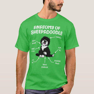 Camiseta Divertida Anatomía De Sheepadle Graphic Funny Shee