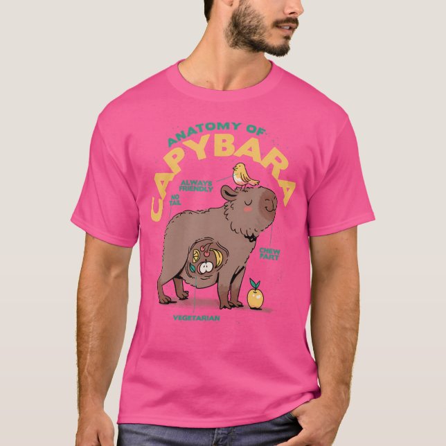 Camiseta Divertida Anatomía De Un Capibara (Anverso)