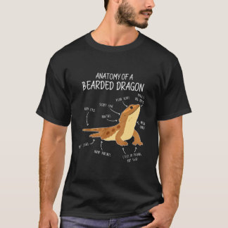 Camiseta Divertida anatomía de un reptil Mascota Dragón con