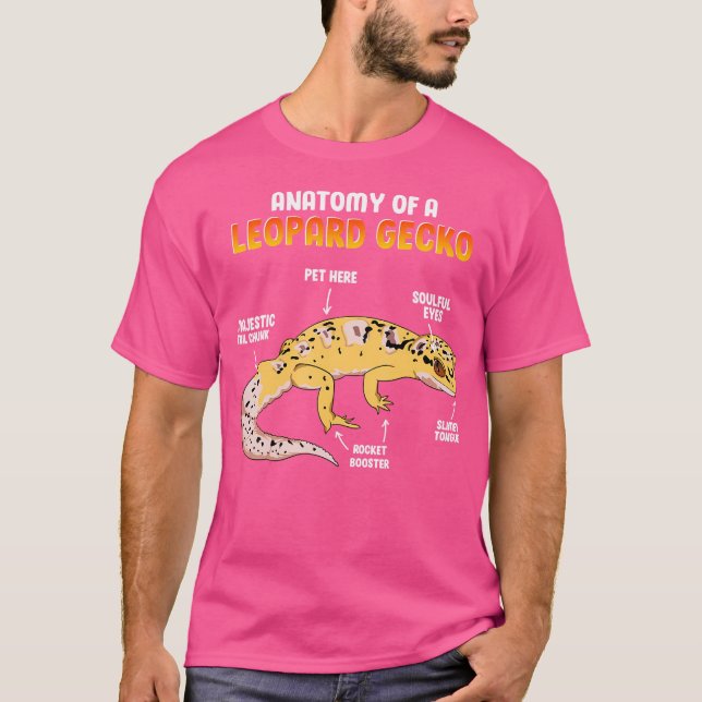 Camiseta Divertida Anatomía De Un Reptile Gecko Lizard De L (Anverso)