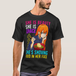 Camiseta Divertida Anime Ella Es Belleza Gracia Tirando Com