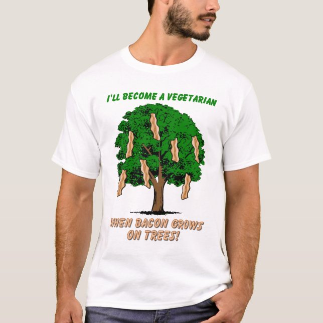 Camiseta Divertida Árbol de Tocino Humor (Anverso)