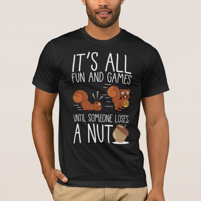 Camiseta Divertida ardilla de las nueces de los roedores (Anverso)