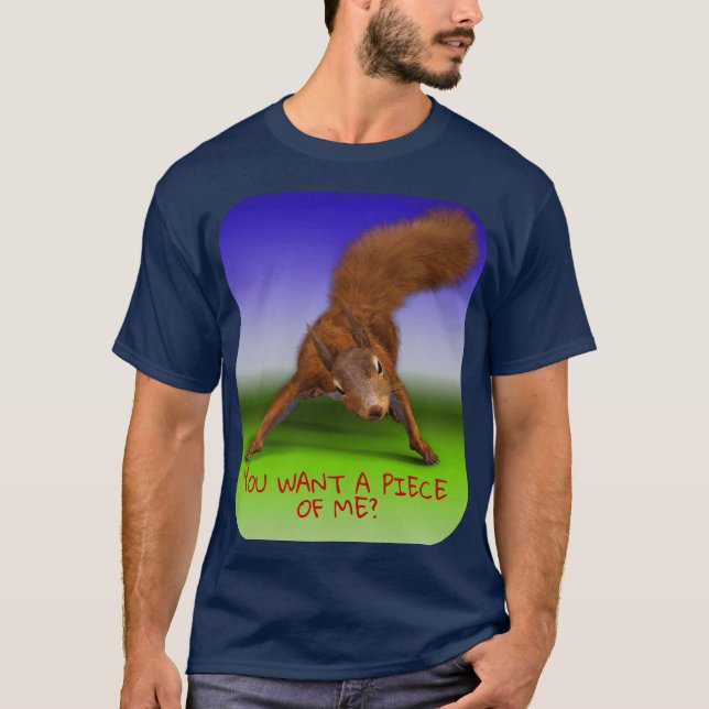 Camiseta Divertida ardilla dura quieres un trozo de mí Unis (Anverso)