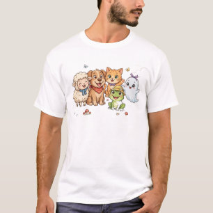 Camiseta Divertida Banda de Animales Oveja Perro