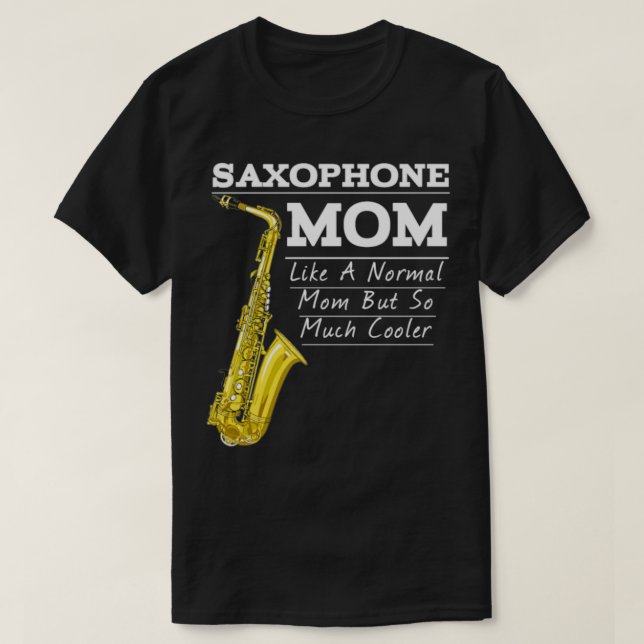 Camiseta Divertida banda de música saxofoniana de mamá (Diseño del anverso)
