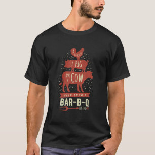 Camiseta Divertida Barbacoa Caminar En El Bar Chiste Barbac