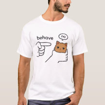 Camiseta divertida Behave/No Orange Cat Meme | Cam