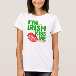 Camiseta divertida beso antiirlandés