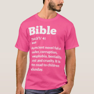 Camiseta Divertida Biblia de ateísmo ateo anti-religión
