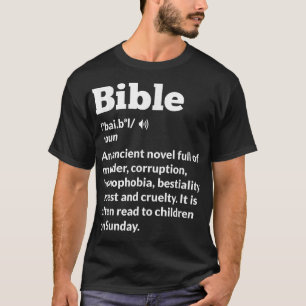 Camiseta Divertida Biblia de ateísmo ateo anti-religión