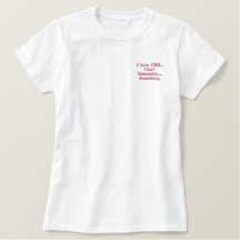 Camiseta divertida bordada